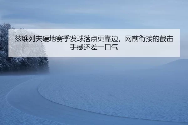 兹维列夫硬地赛季发球落点更靠边，网前衔接的截击手感还差一口气